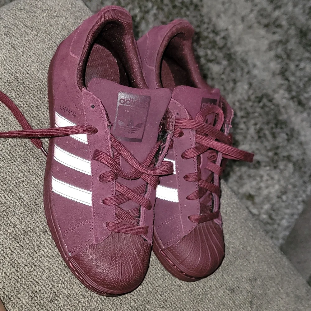 Maroon Addias Shell Toe BigBoy Sneaker - Picture 4 of 6